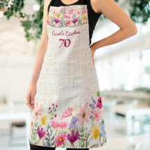 Presente Elegante de 70 Anos para Ela Linen Floral