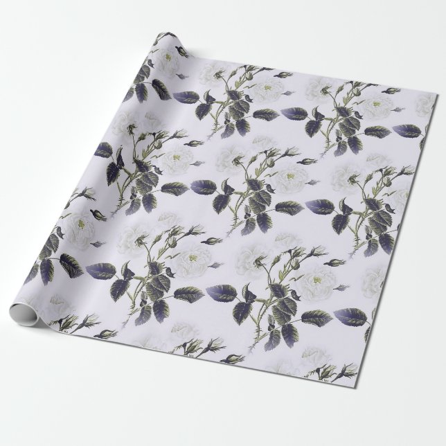 PRESENTE ELEGANTES PAPEL DE EMPACOTAMENTO FLORAL FRANCÊS CI (Desenrolado)