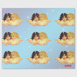 PRESENTE EMBALAGEM DE ÂNGULO DE VINTAGEM DE PAPEL ESTRELAS