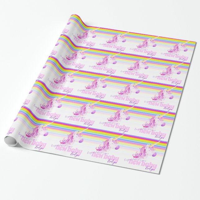 Presente Embalagem personalizada de novo papel para bebês d (Desenrolado)