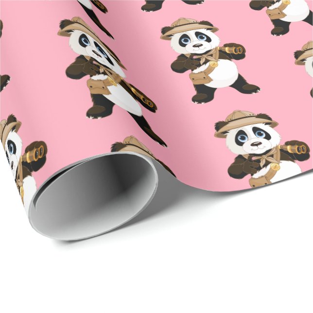 Presente Embrulhar Urso de Panda de Papel (Ponta do rolo)