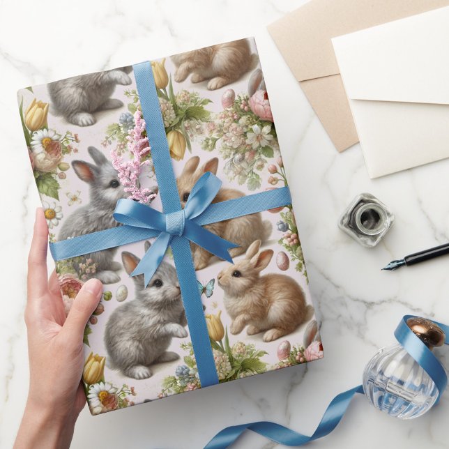 Presente Encantador de Papel de Enrolamento de Coelhinhos d (Criador carregado)