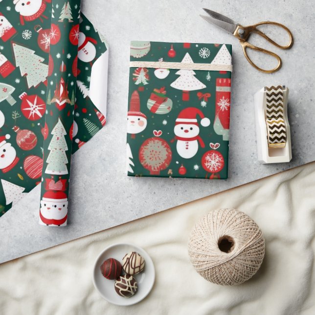Presente Enfeites de natal de papel de moldagem verde decor (Artesanato)