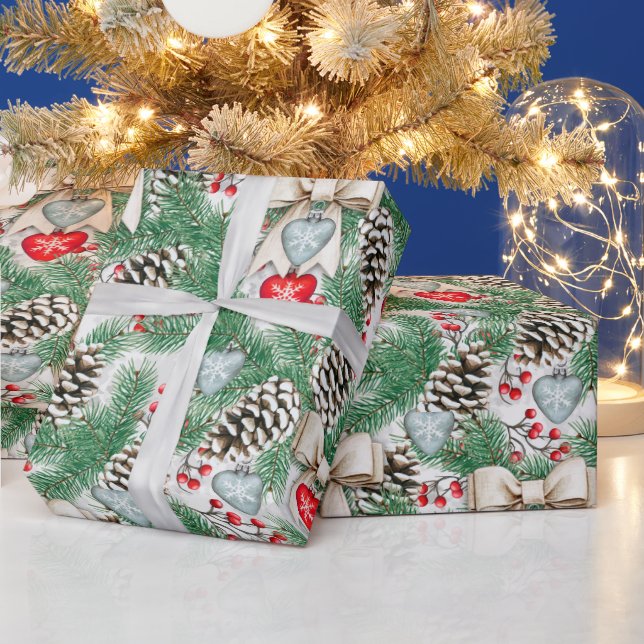 Presente Enfeites de pinheiro de Natal Fitas Papel de embru (Feriados)