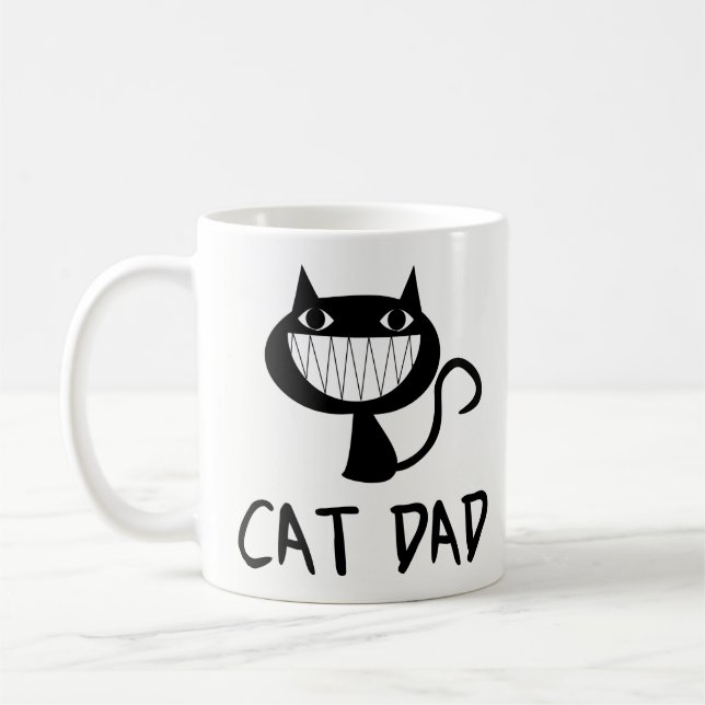 Presente engraçado da caneca de café - pai do gato (Esquerda)
