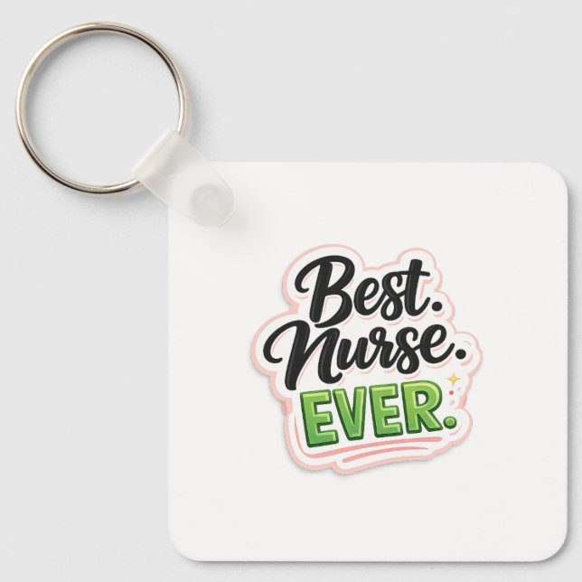 Presente engraçado de chaveiro para enfermeira (Frente)