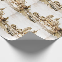 Envolva o papel com de "imagem da catedral Notre