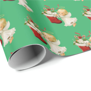 Presente Esfregando papel de Natal - Anjo pequeno