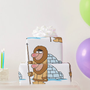 Presente Eskimo E Papel De Envolvimento Igloo
