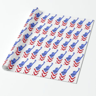 Presente Estado de bandeira dos EUA: papel de enrolamento d