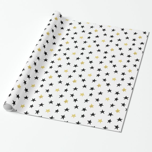Presente Estrelas reproduzíveis - Papel de enrolamento pret (Desenrolado)