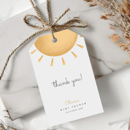 Presente Etiqueta de Agradecimento Amarelo Boho para Chá de