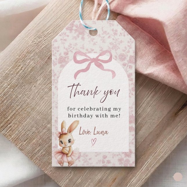 Presente Etiqueta de Agradecimento para Favors de Aniversár (Criador carregado)