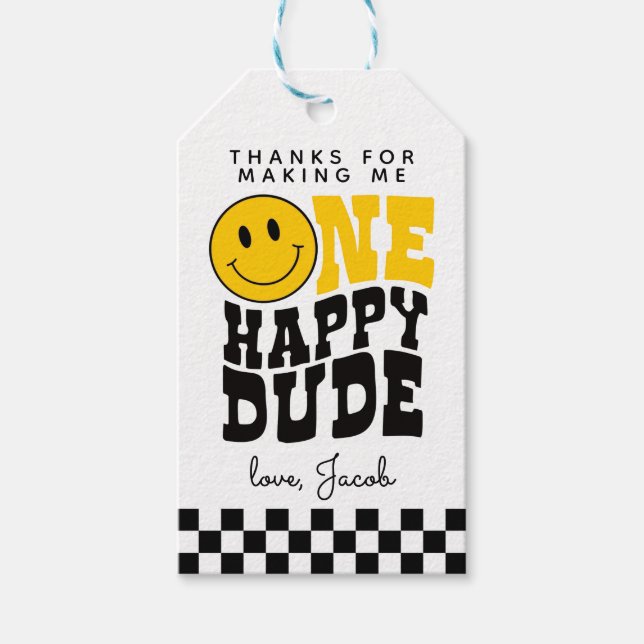 Presente Etiqueta de agradecimento para festa de 1º anivers (Frente)