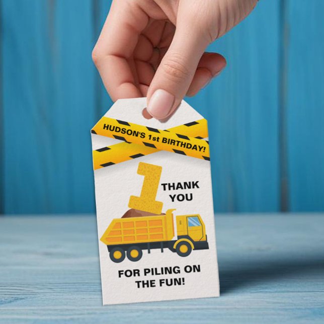 Presente Etiqueta de agradecimento para festa de aniversári (1st Birthday Favor Tag)