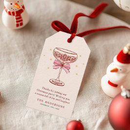 Presente Etiqueta de agradecimento para festa de Natal