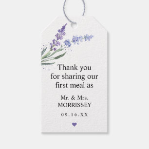 Presente Etiqueta de Favor de Casamento Lavanda para Primei