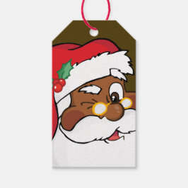 Presente Etiqueta de Oferta de Papel para Papai Noel Preto 