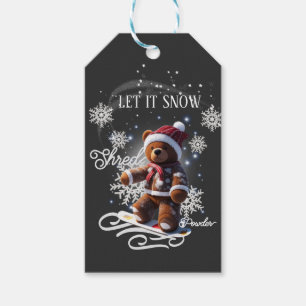 Presente Etiqueta para Presente/Neve/TeddyBear Snowboard