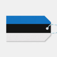 Etiqueta para presentes com bandeira da Estônia