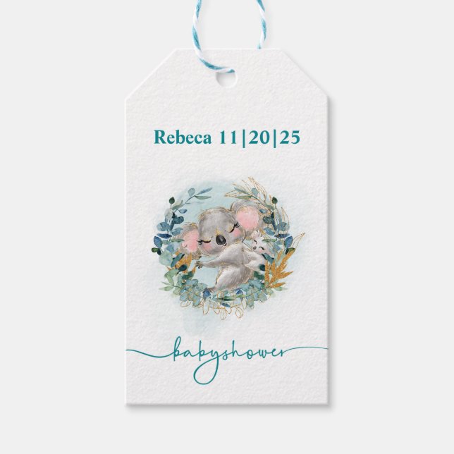 Presente Etiqueta para regalo Baby Shower "Baby Koala" (Frente)