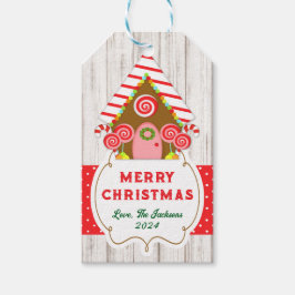 Presente Etiqueta Pendente para Casa de Gingerbread