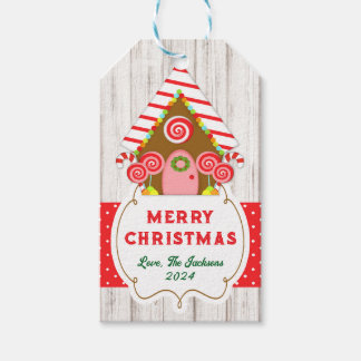 Presente Etiqueta Pendente para Casa de Gingerbread