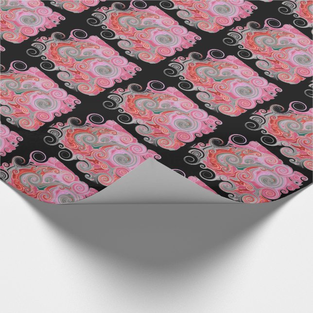 Presente Faixas de polvo - Rosa - Papel de guarda da encade (Ponta)