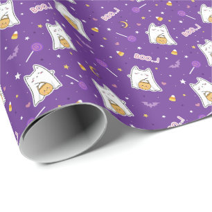 Presente Fantasma do Gato Halloween - Roll de Papel de Mold