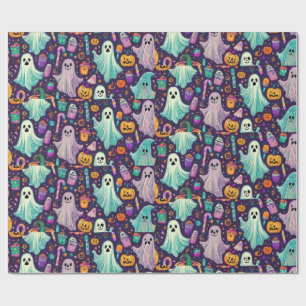 Presente Fantasmas do Dia das Bruxas Spooky e Papel de Enro