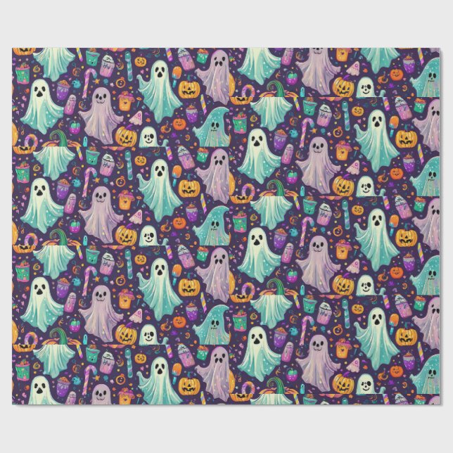 Presente Fantasmas do Dia das Bruxas Spooky e Papel de Enro (Aberto)