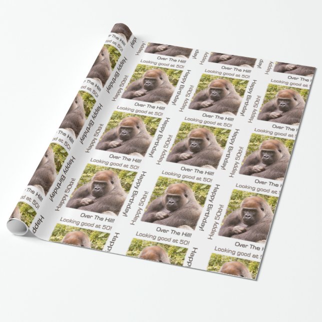 Presente Feliz 50º aniversário do papel de moldagem de gori (Desenrolado)