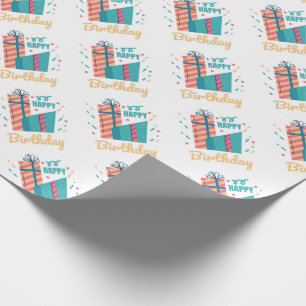 Presente Feliz Aniversário de Papel