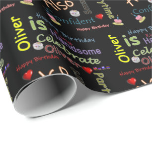 Presente Feliz Aniversário, Presente, Papel de Quebra, Oli