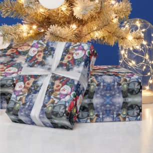 Presente Feliz Natal Amigos Engraçados Papel de Embraiament