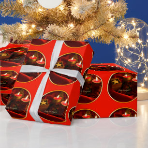 Presente Feliz Natal - Papel personalizado de enrolamento