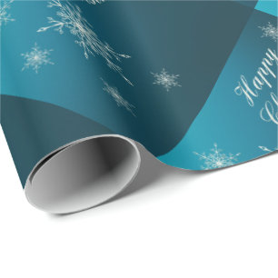 Presente feliz natal, único e brilhante papel de enrolar,