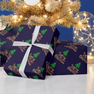 Presente Feliz papel de moldagem de Natal