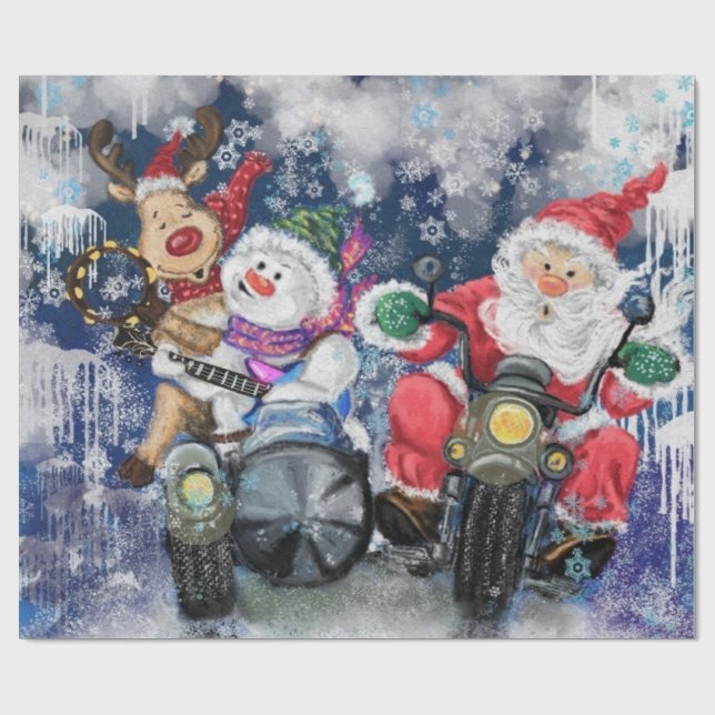 Presente Felizes Amigos Engraçados Papel de Molho de Natal (Aberto)