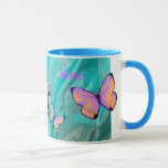 Presente feminino! A caneca da borboleta, adiciona<br><div class="desc">Verifique para fora meus outros ARTIGOS de HARMONIZAÇÃO da BORBOLETA! Procurare a "borboleta" em zazzle.com/kfwinters</div>