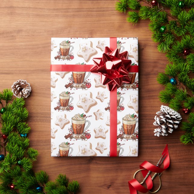 Presente Festivo Feriado Latte com Papel de Moldagem de Coo (Presente de Natal)
