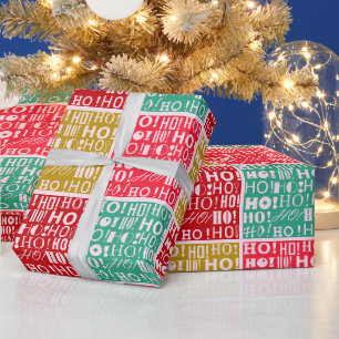 Presente Festivo "HO! Hei! Hei! Papel de moldagem de Natal
