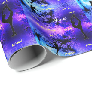 Presente Figura Escapando papel de enrolamento da tipografi