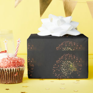 Presente Fireworks 4 papel de empacotamento brilhante