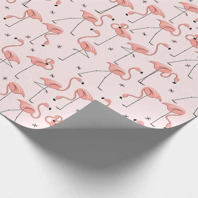 Presente Flamingos Papel de embalagem cor-de-rosa (Ponta)