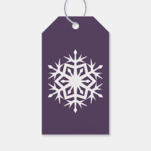 Presente Flocos de neve de inverno com etiqueta para presen