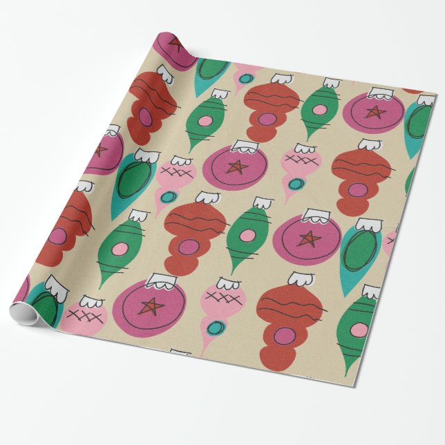 Presente Flocos de neve de Natal Papel brilhante (Desenrolado)