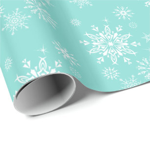 Presente Flocos de Neve e Papel de Molho de Natal
