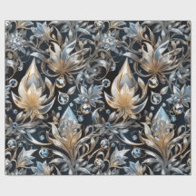 Flores de cristal luxo Papel de enrolamento de fil