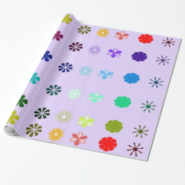 Presente Flores - Papel de embrulhamento violeta